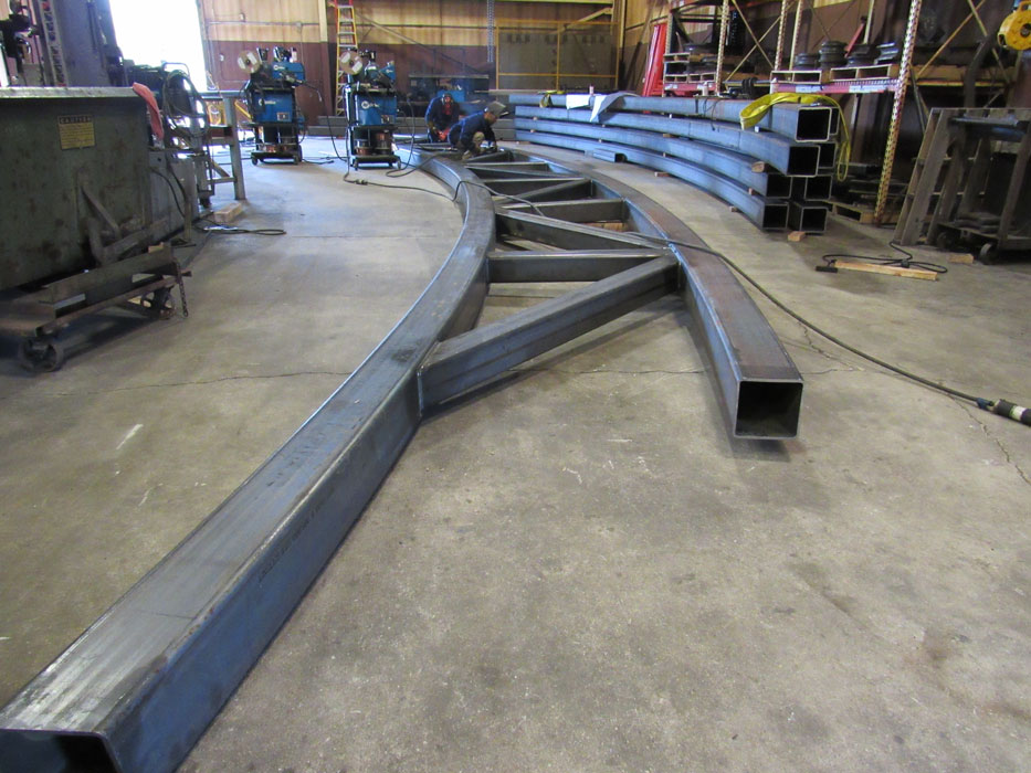 Curved structural tube · in fabrication