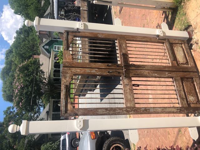 Reclaimed wood & steel garden gate